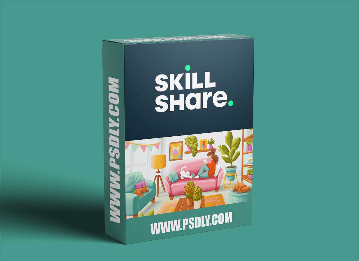 Drawing Colorful Room Scene in Procreate: Practice Perspective and Composition