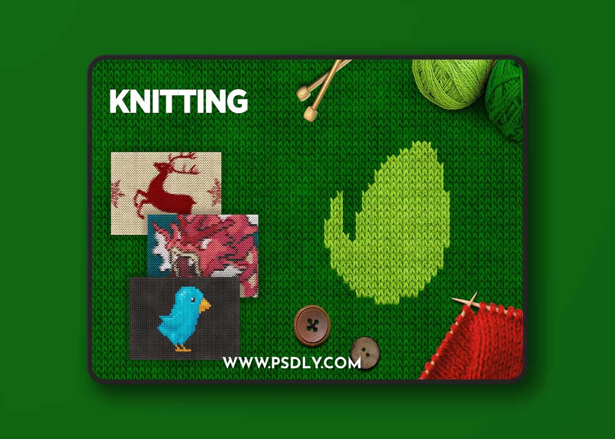 Knitting Photoshop Action CS3+ C95XV7N