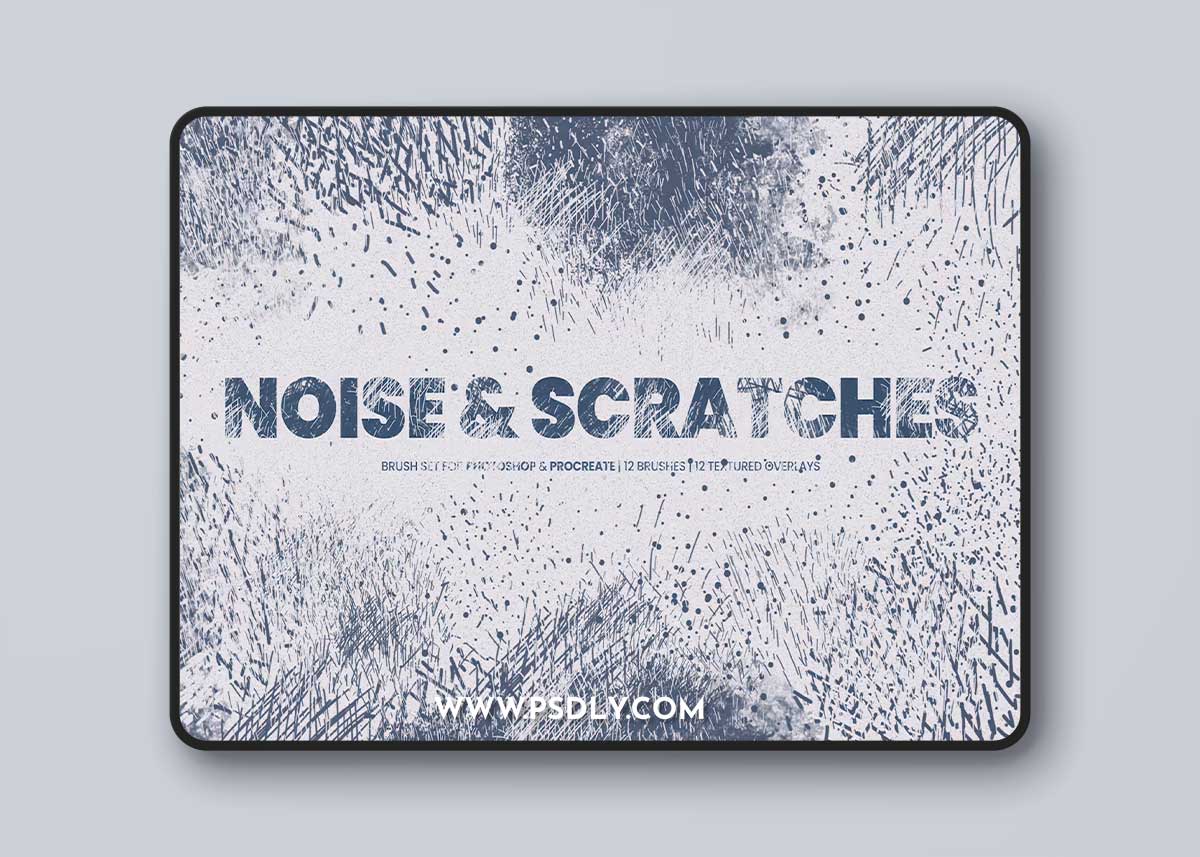 Noise & Scratches Photoshop & Procreate Brush 29LNETR