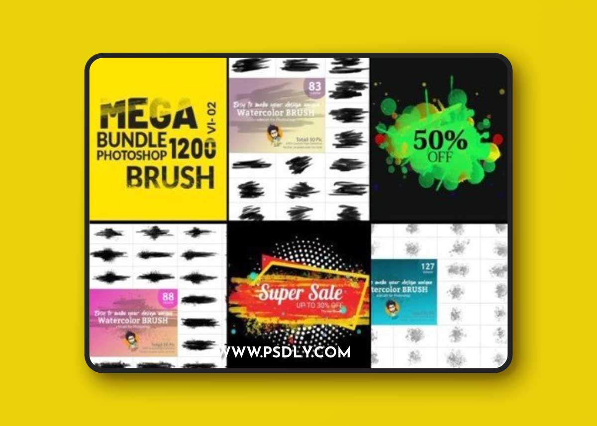 Photoshop Watercolor Brush Bundle