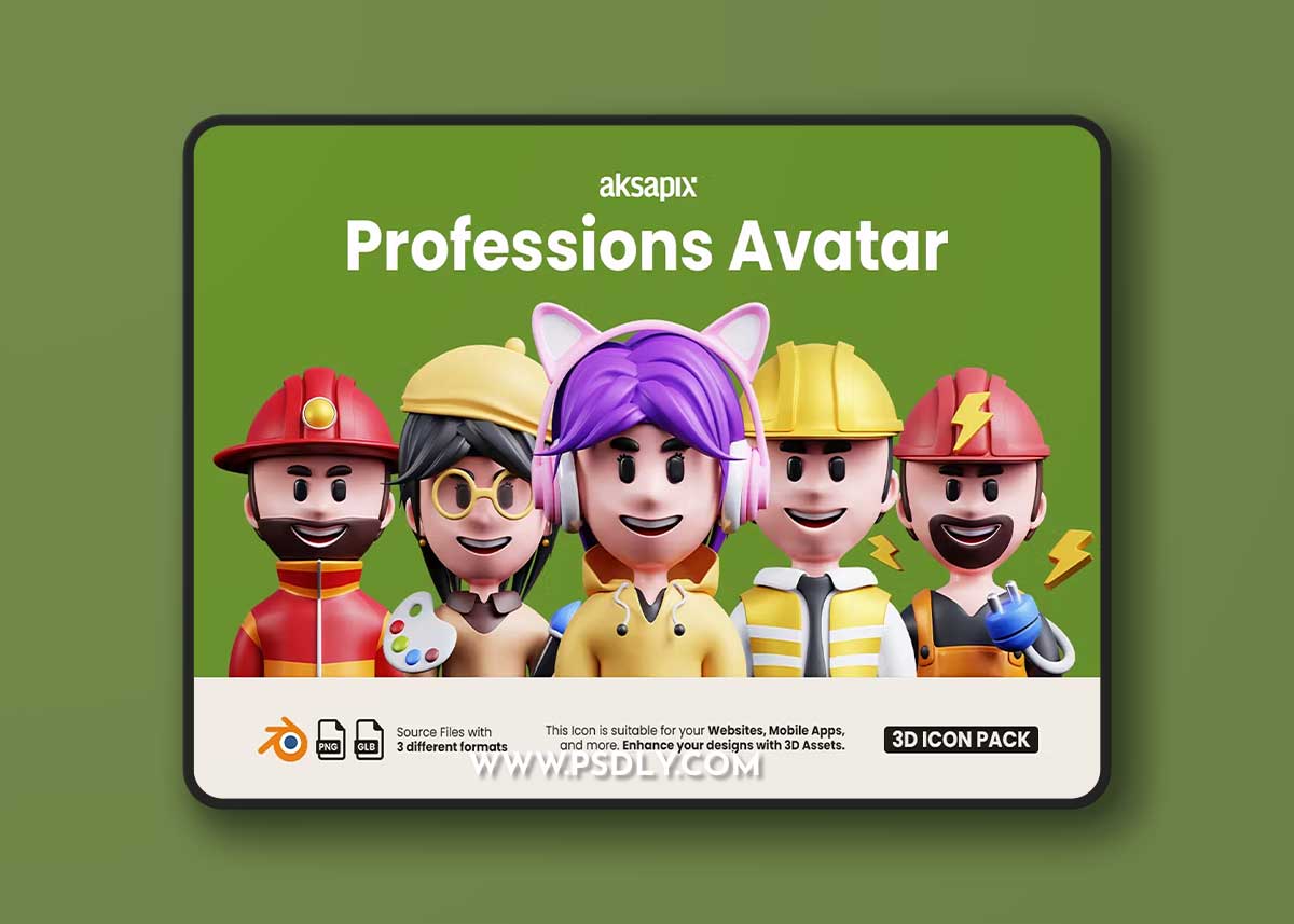 Professions Avatar 3D Icon Pack BDJNKQQ