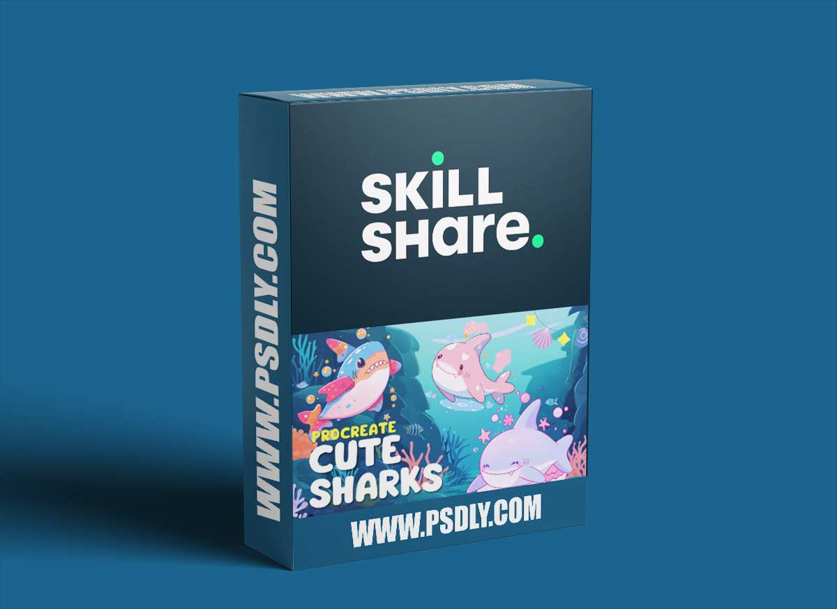 Shark Splash: Learn to Draw Cheerful and Cute Sharks in Procreate