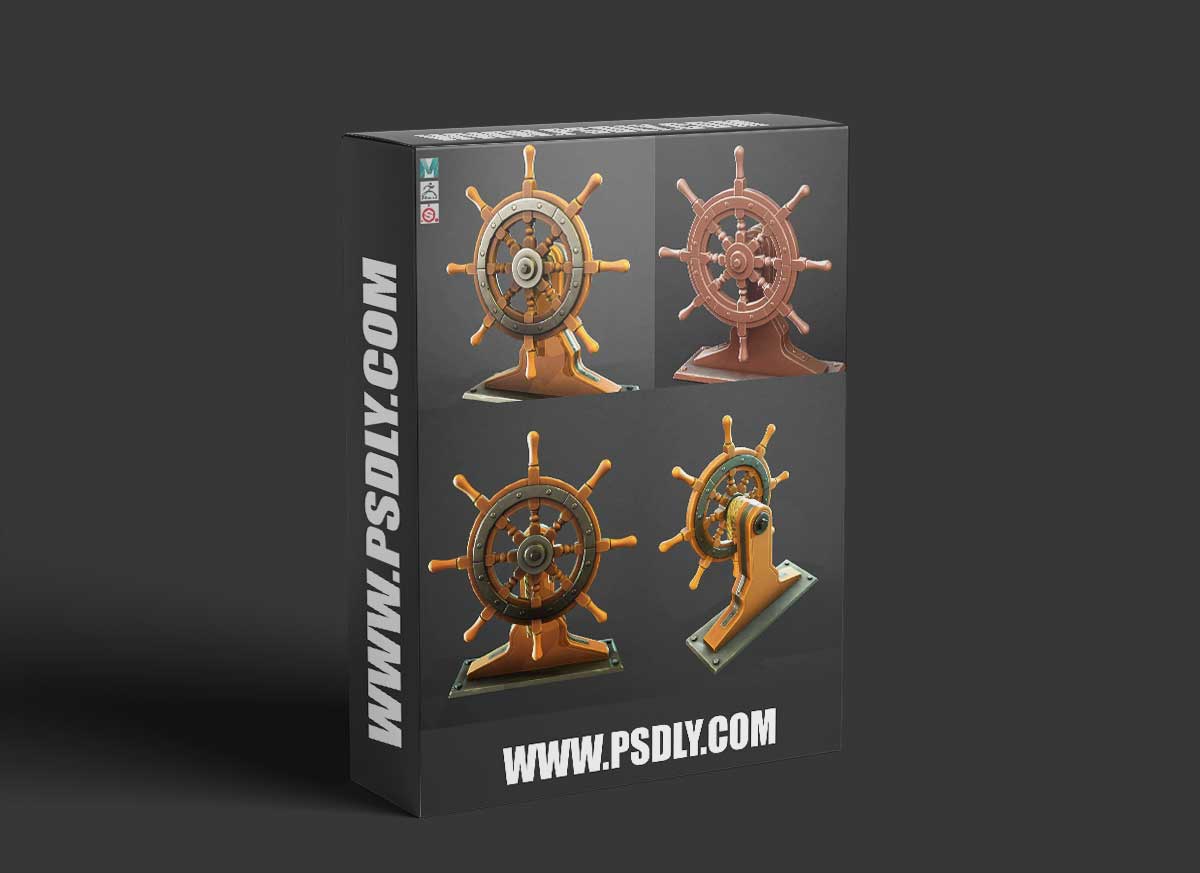Stylized Ship Wheel - Maya, Zbrush, Substance Painter Videos