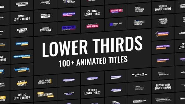 Videohive 100+ Animated Lower Thirds 47434234