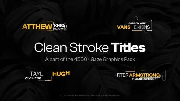 Videohive 25 Clean Stroke Titles 47530147