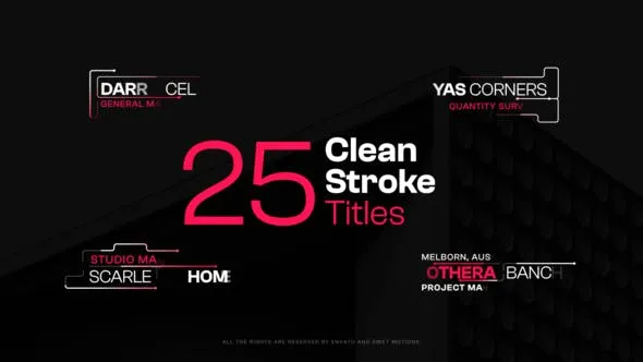 Videohive Clean Stroke Titles 46441273