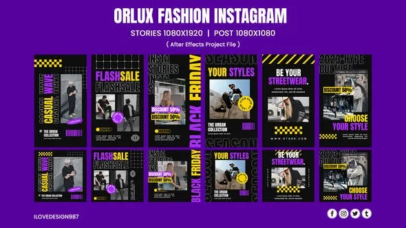 Videohive Orlux Fashion Instagram Template 47564010