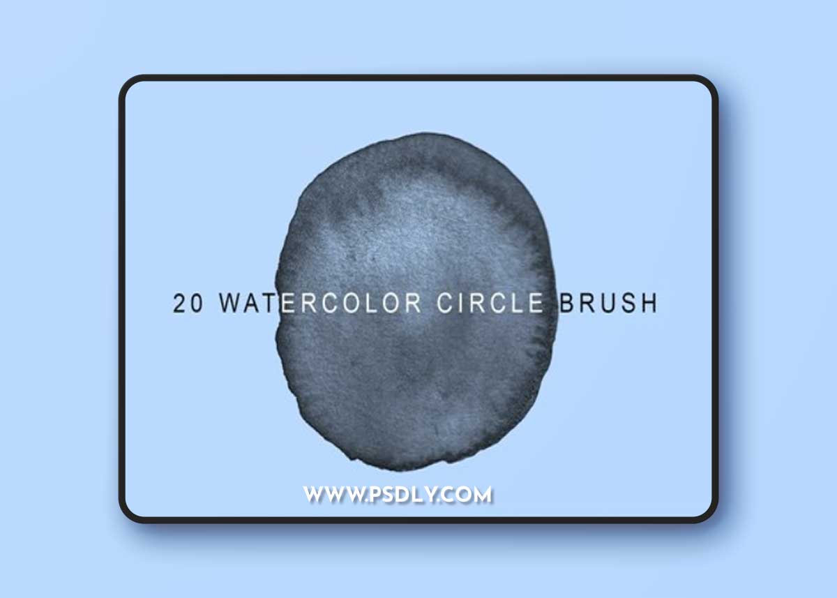 Watercolor Circle Photoshop Brushes Pack