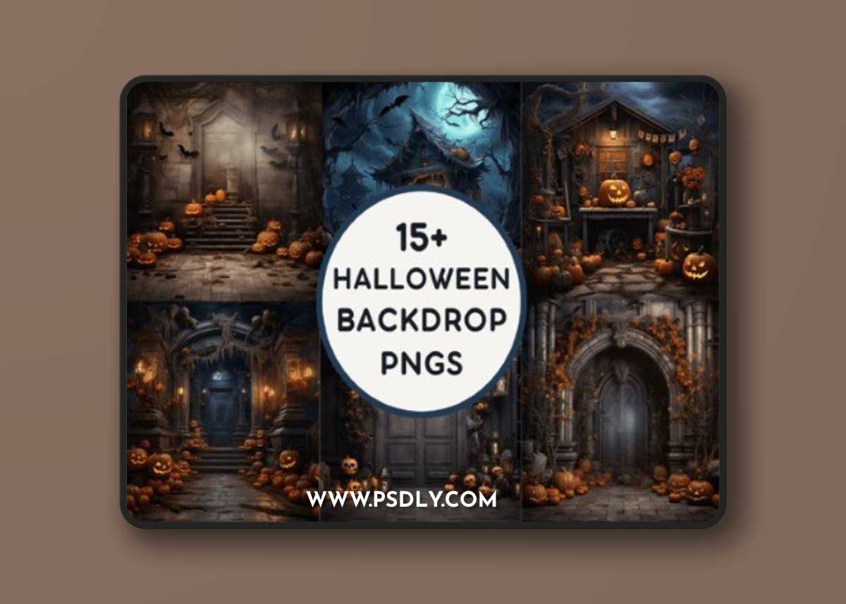 15+ Halloween Backdrop PNGS