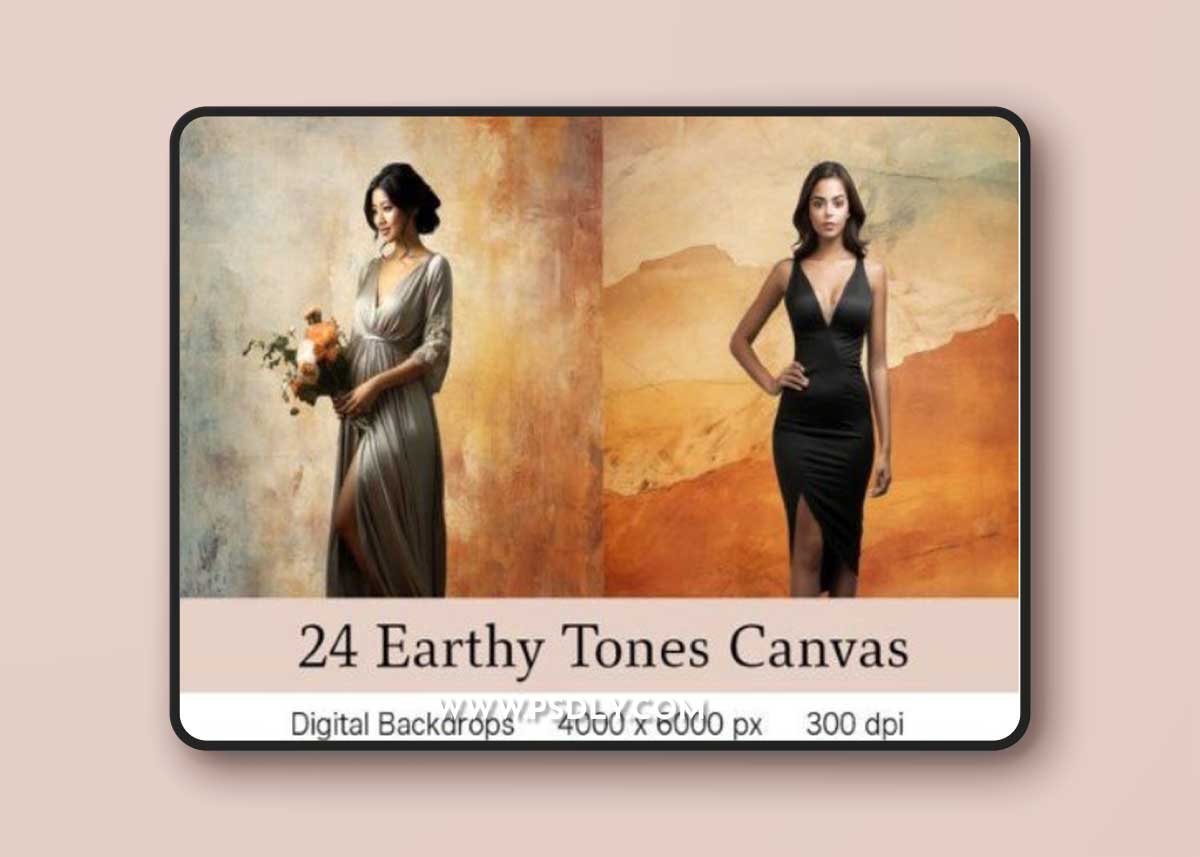 24 Earthy Tones Canvas Backgrounds