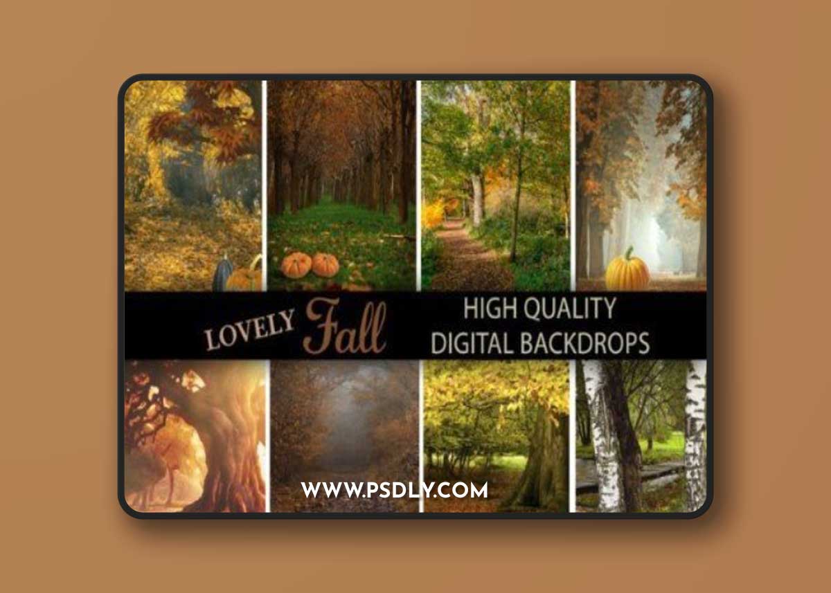 Lovely Fall V1 Digital Backdrops