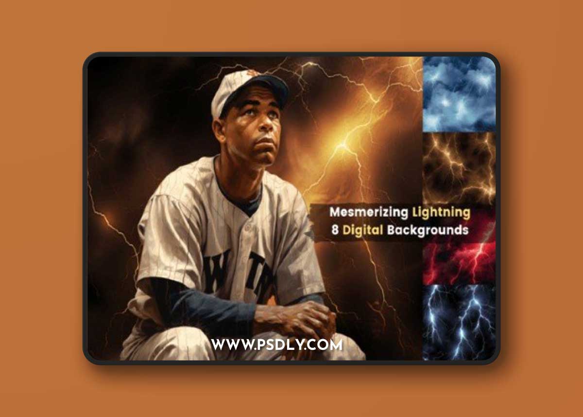 Mesmerizing Lightning Digital Backdrops