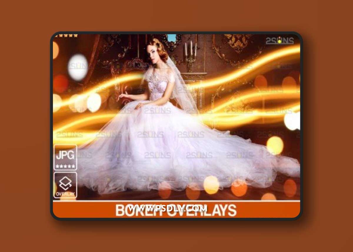 Neon Overlays, Bokeh Overlay 03