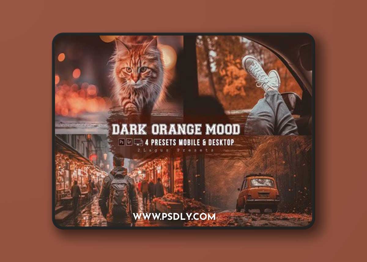 Orange Dark Mood Mobile & Desktop Lightroom Presets