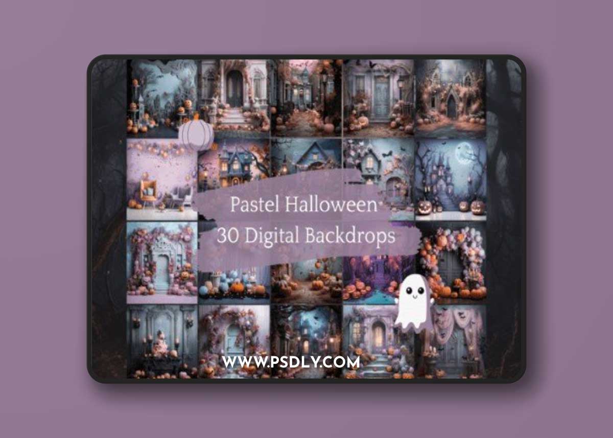 Pastel Halloween | Digital Backdrops