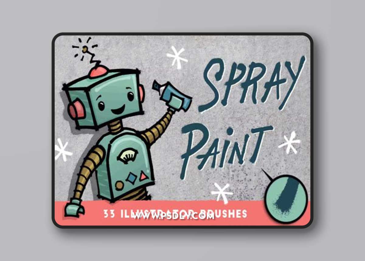Spray Paint - Brushes for Illustrator