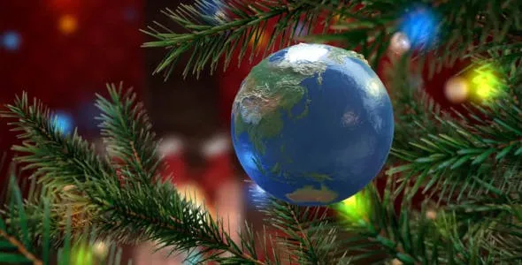 Videohive Christmas Earth Greeting 14051685