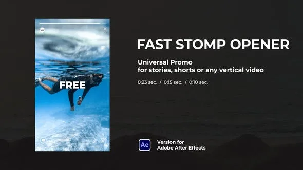 Videohive Fast Stomp Opener - Vertical for Stories 48163345