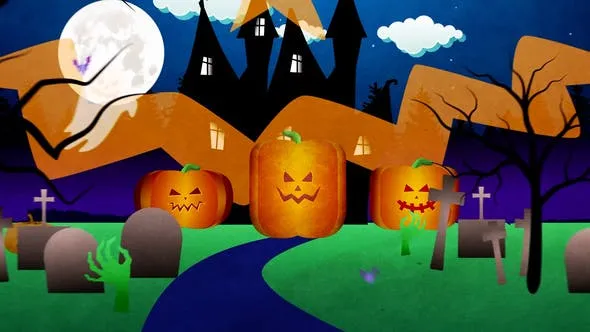 Videohive Halloween TV Cartoon Logo Opener 47988374