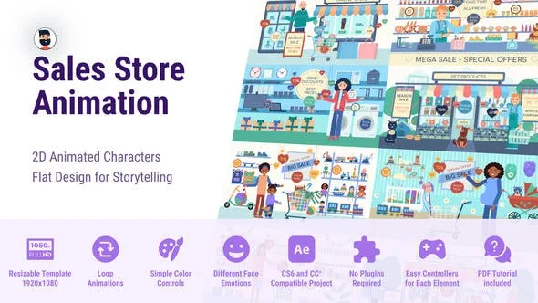 Videohive Sale Store - Flat Character 48321818
