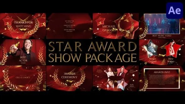 Videohive Star Award Show Package for After Effects 48047023