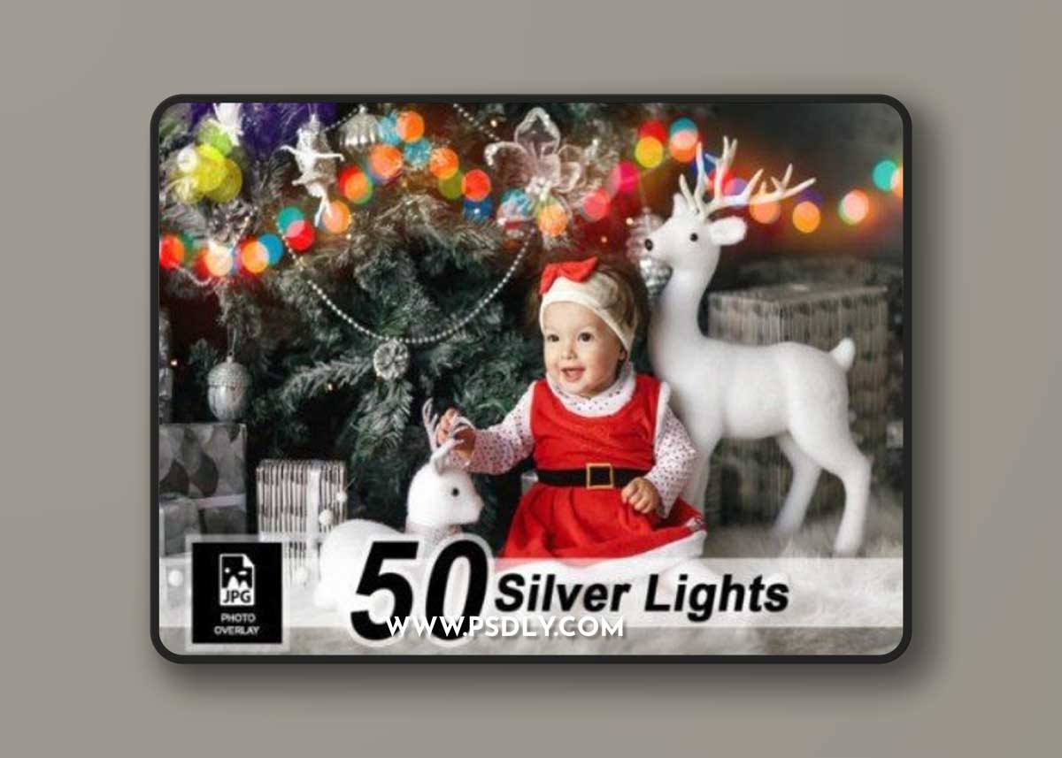 50 Silver Lights Photo Overlay