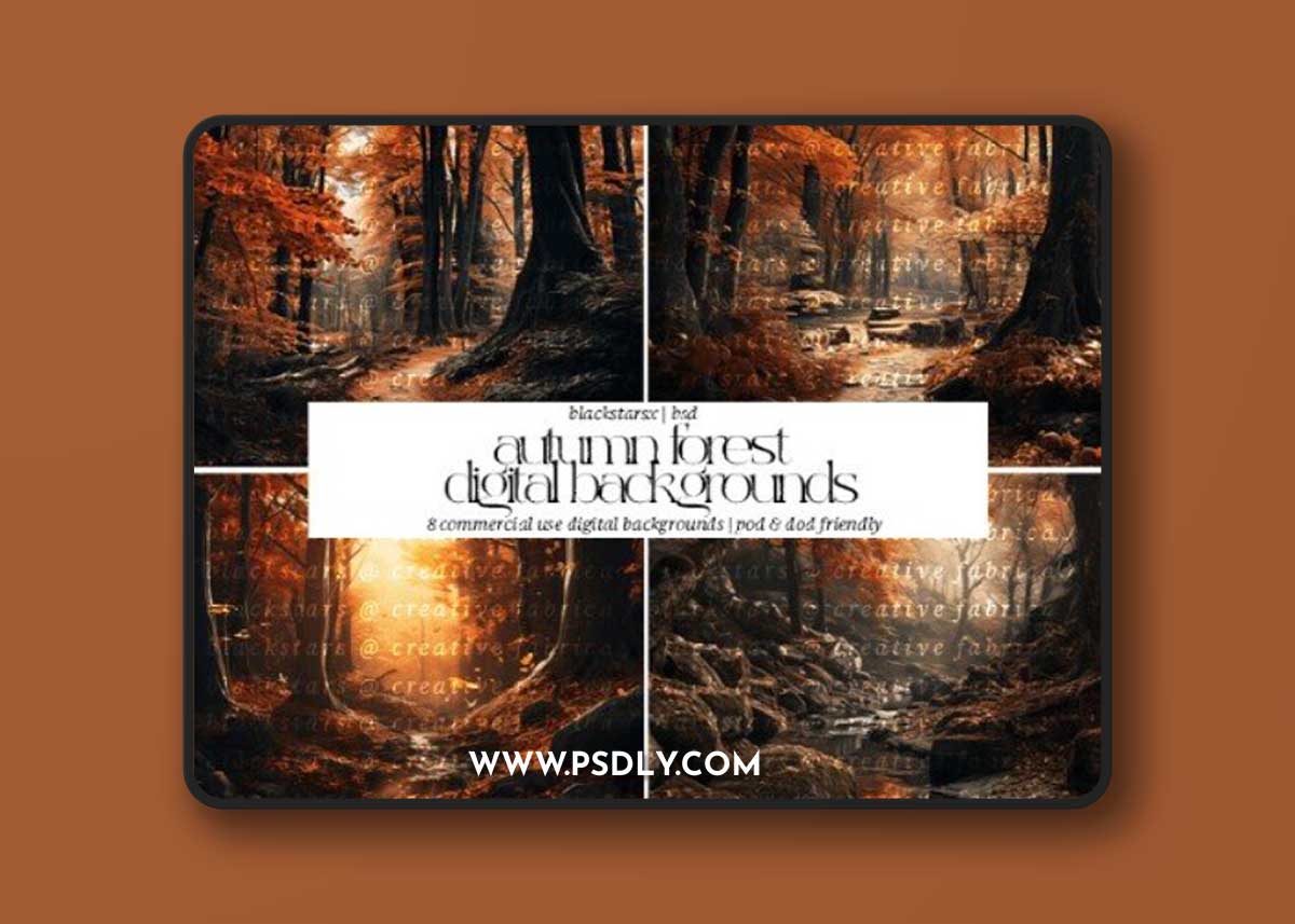 Autumn Forest Backdrop Overlays