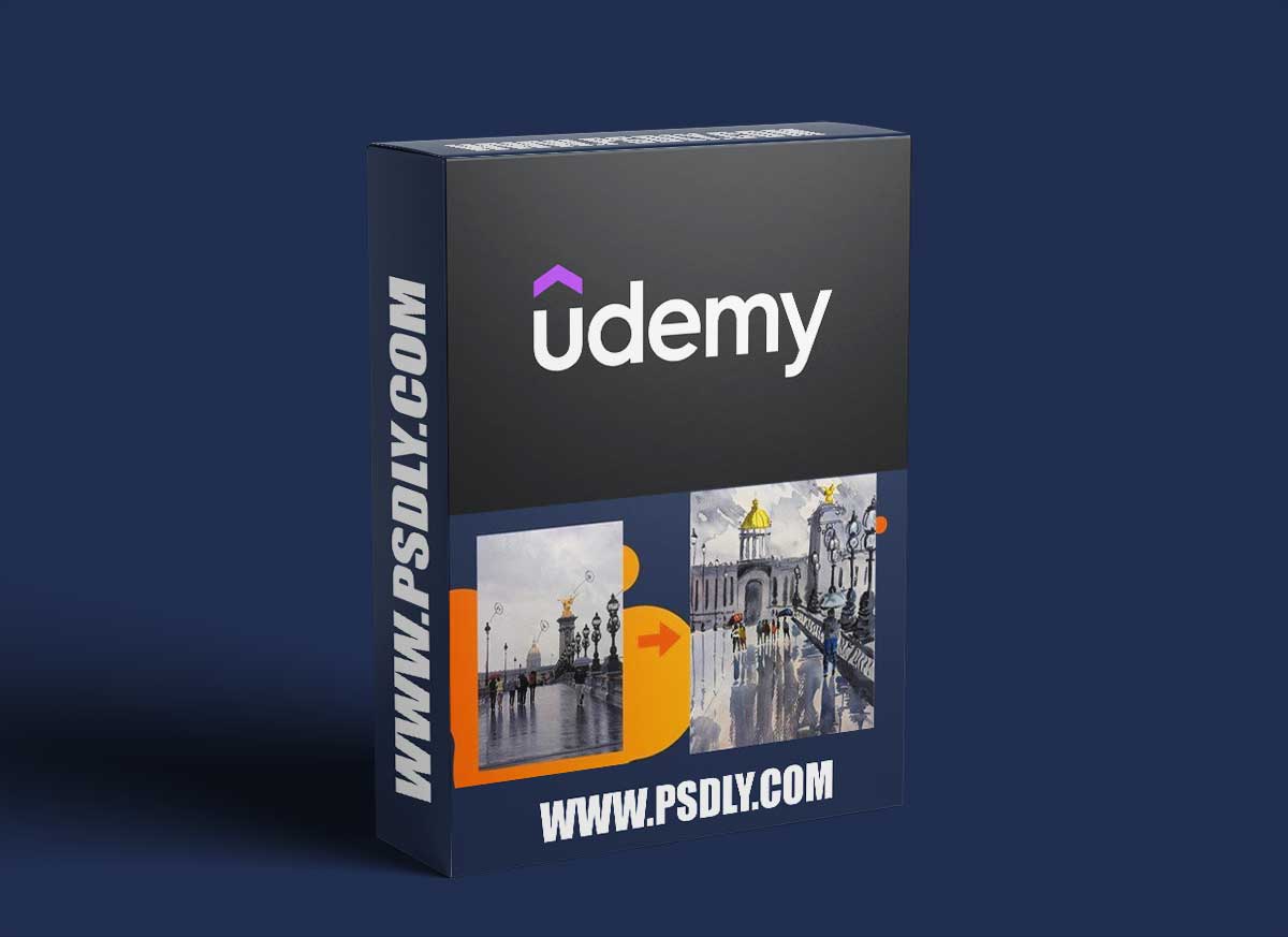 Beginners Watercolor- Paint Rainy Cityscape