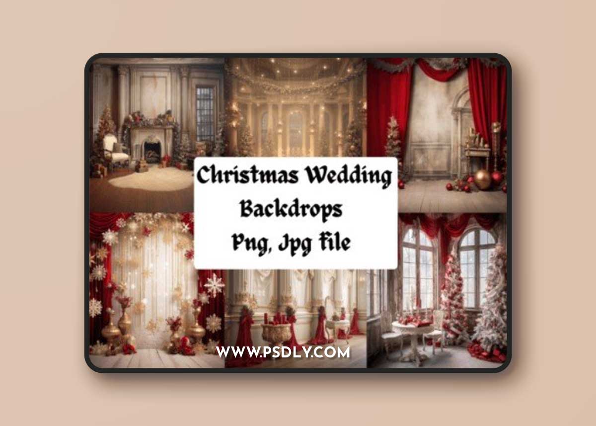 Christmas Wedding Backdrops