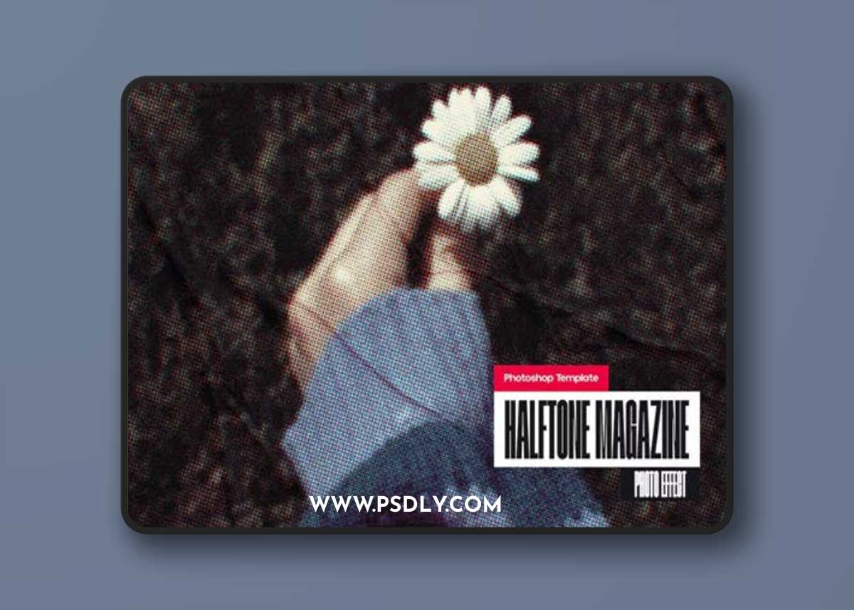 Halftone Magazine Photo Effect