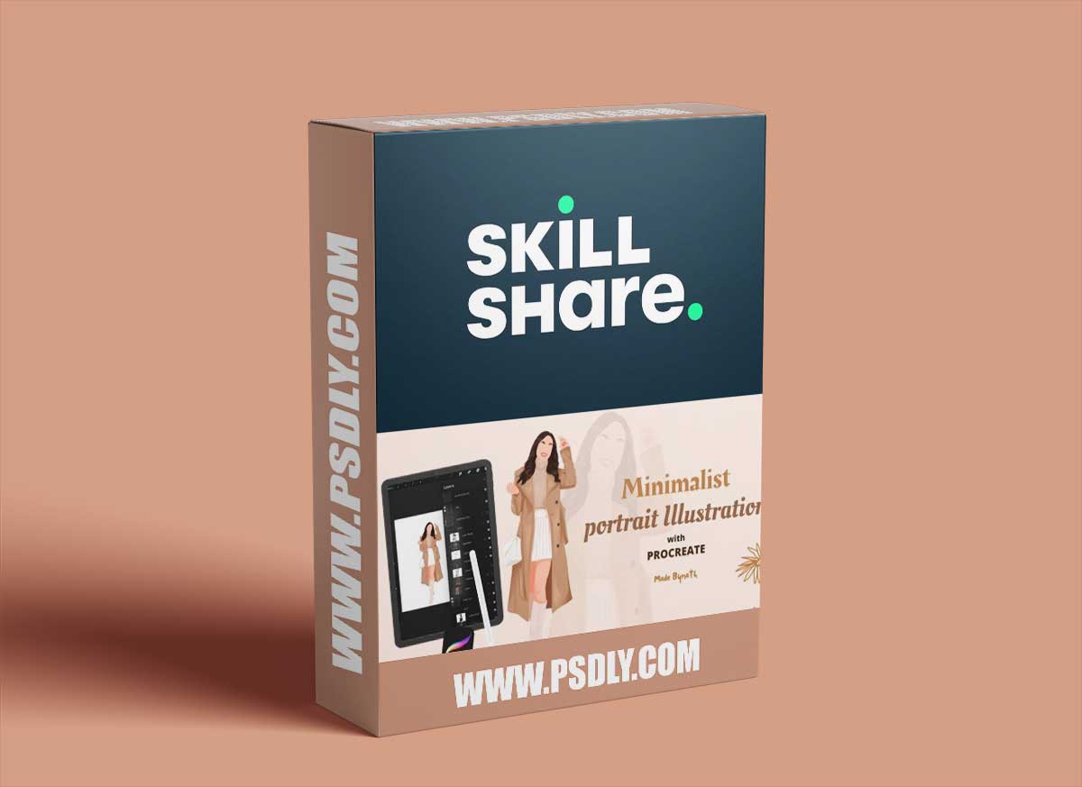 Minimalist portrait illustration with procreate