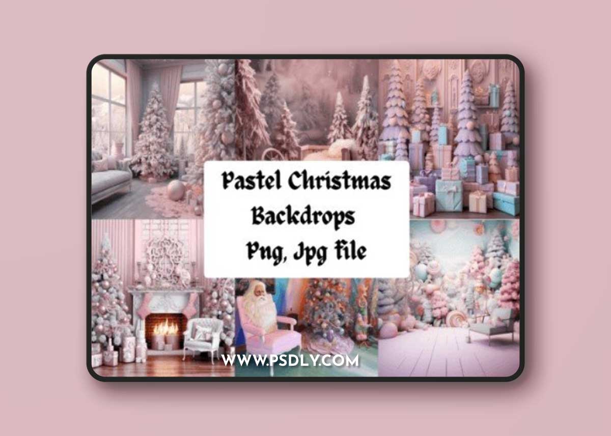 Pastel Christmas Backdrops