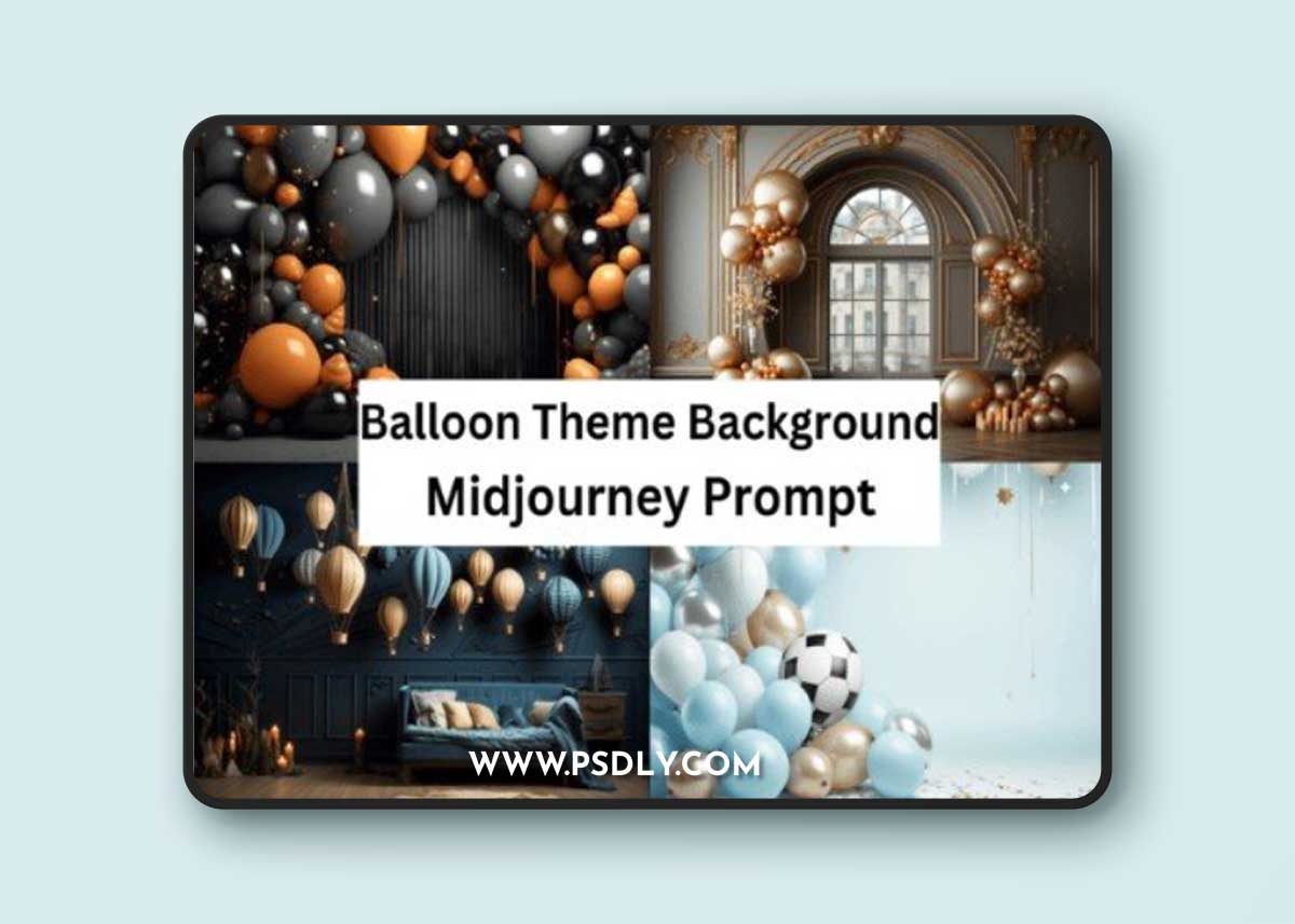 Prompt for Balloon Theme Background