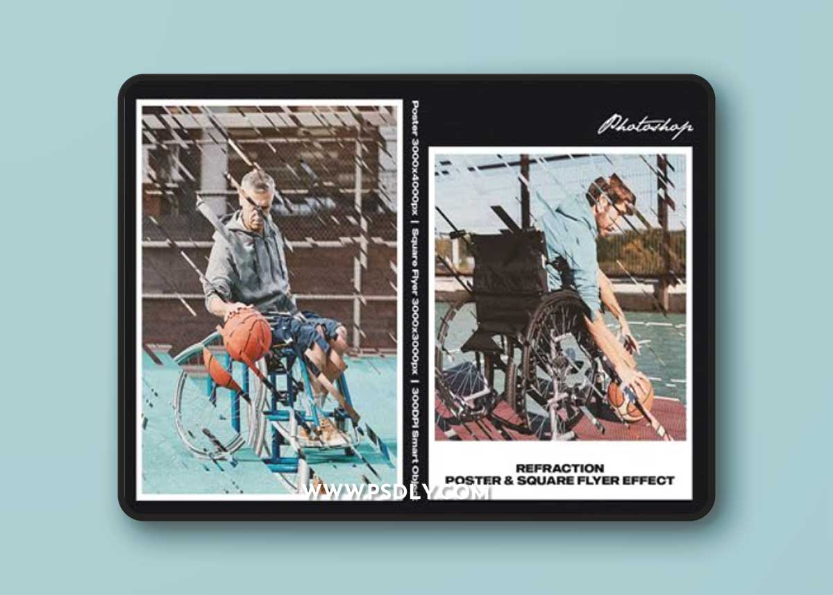 Refraction Square And Poster Effect