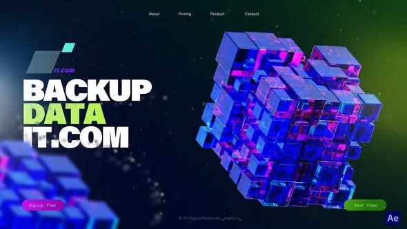 Videohive 3D Modern Glass Colorful Cube IT Opene 48594698