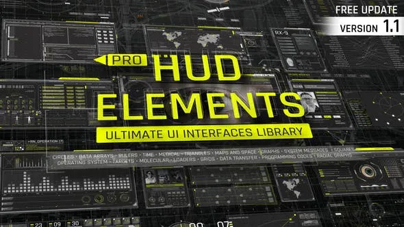 Videohive Pro HUD Elements Pack 35846046