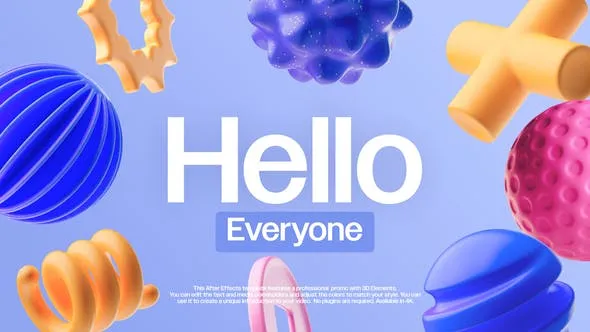 Videohive Trendy 3D Shape Opener 48840709