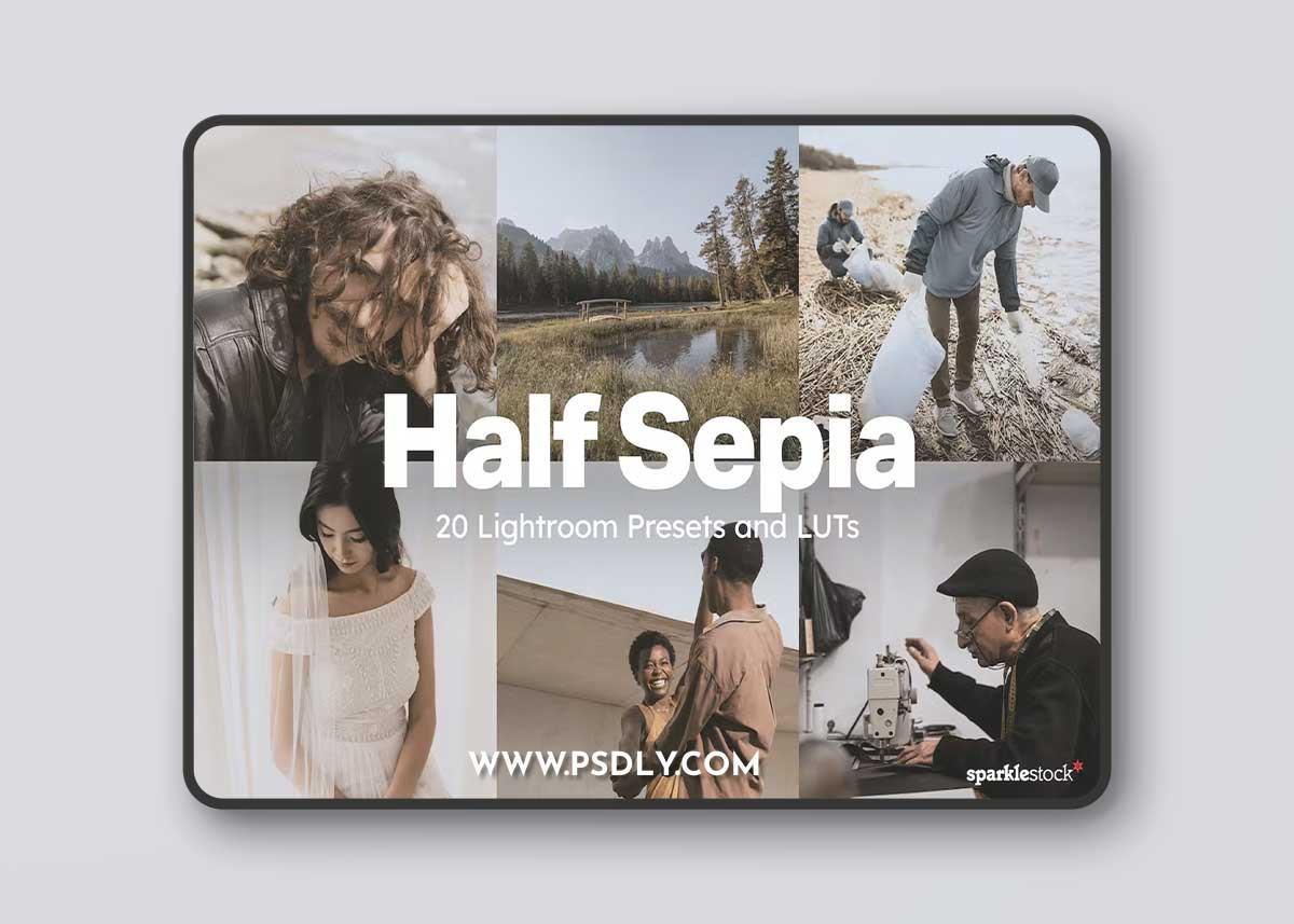 20 Half Sepia Lightroom Presets and LUTs
