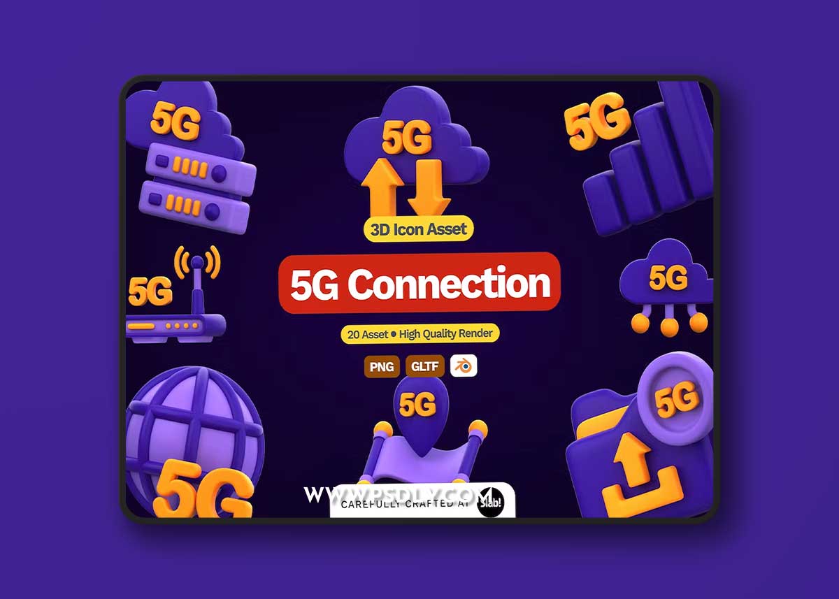 3D 5G Connection Icon AALC2QN
