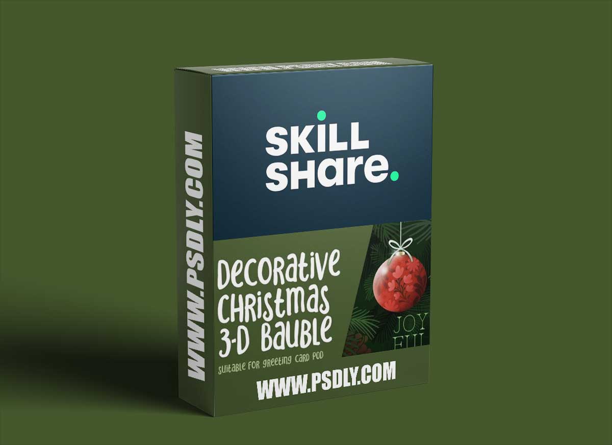 3D Christmas Bauble in Procreate with 10 Brushes, Metallic Overlay and Color Palettes