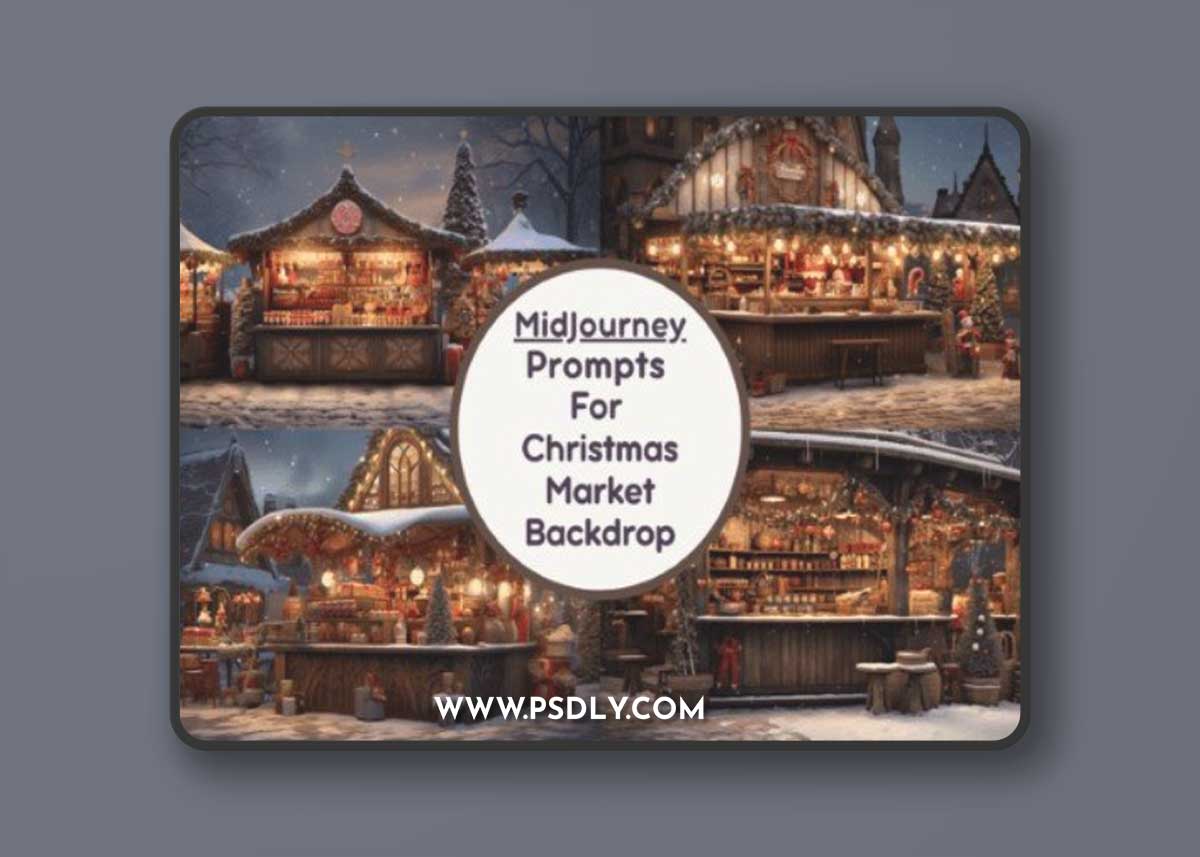 Christmas Market Digital Backdrop