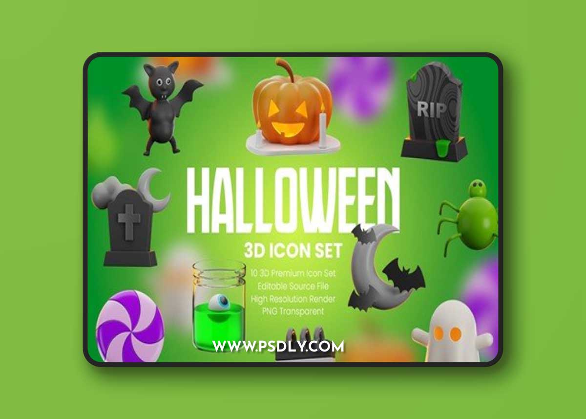 Halloween 3D Icon Set C7FRKS8