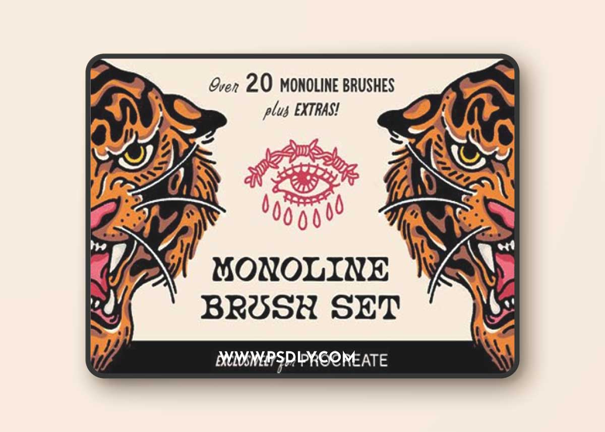 Monoline Brush Set for Procreate
