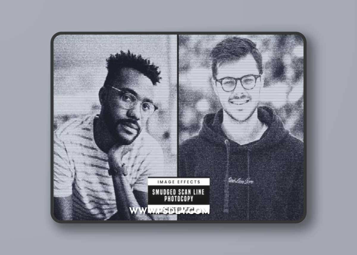 Smudged Scan Line Photocopy Effect