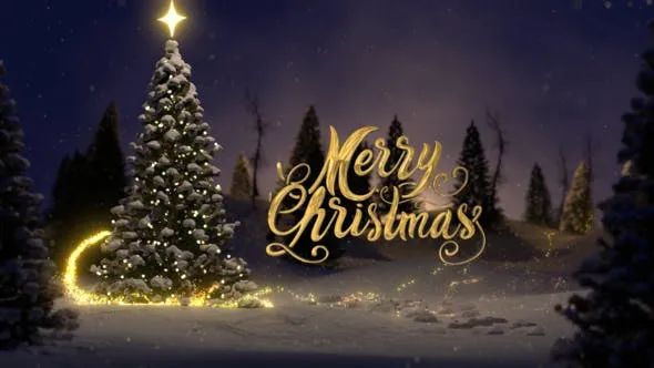 Videohive Christmas Tree Logo Reveal 35116005