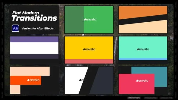 Videohive Flat Modern Transitions 49346059
