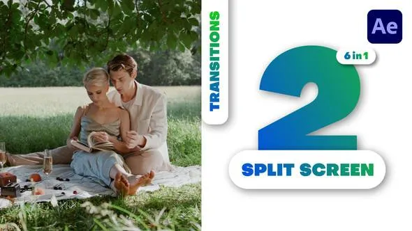Videohive Multiscreen Transitions - 2 Split Screen 49280394