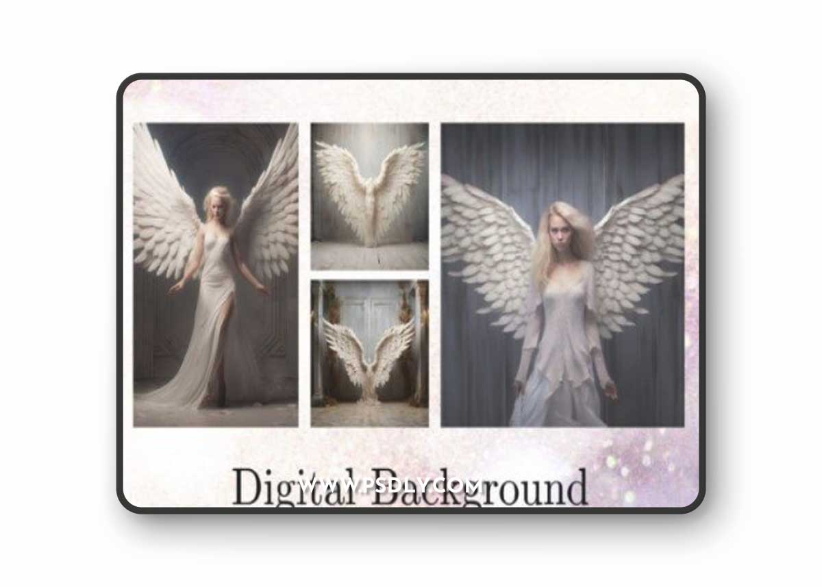 Wings Feather Studio Backdrop Overlays