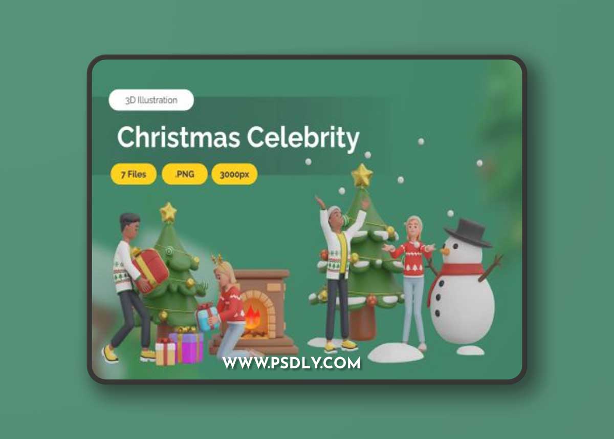Christmas Celebrity - 3D Illustration