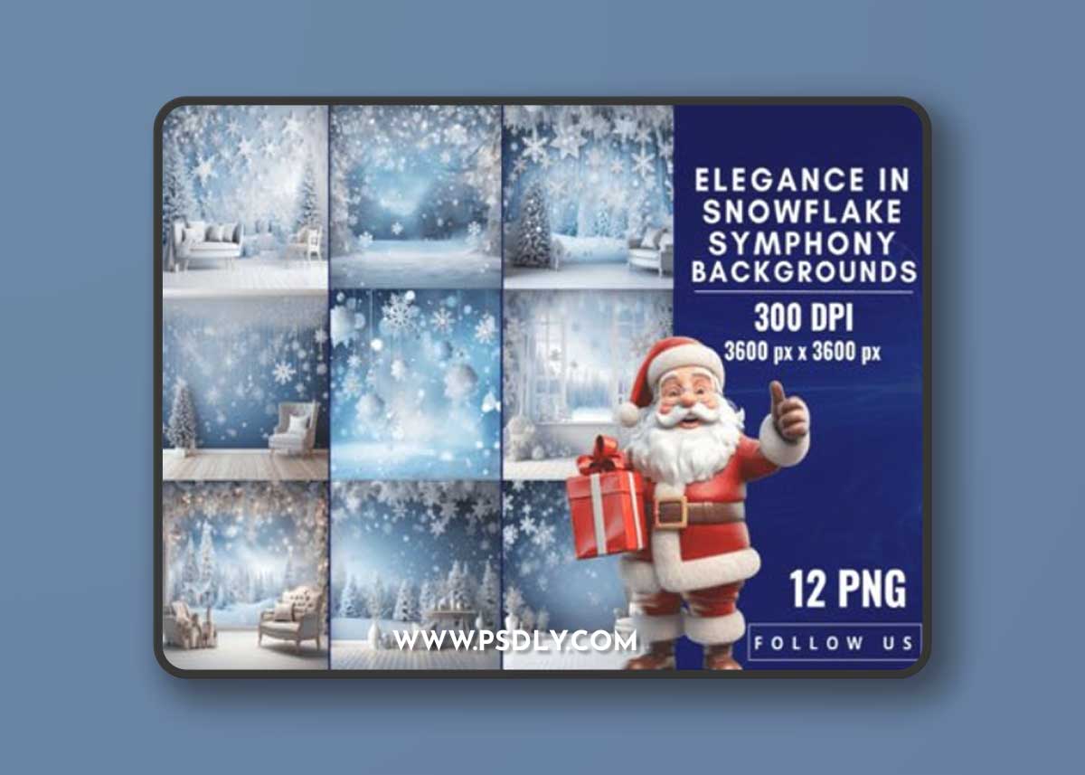Elegance in Snowflake Symphony Backgrounds